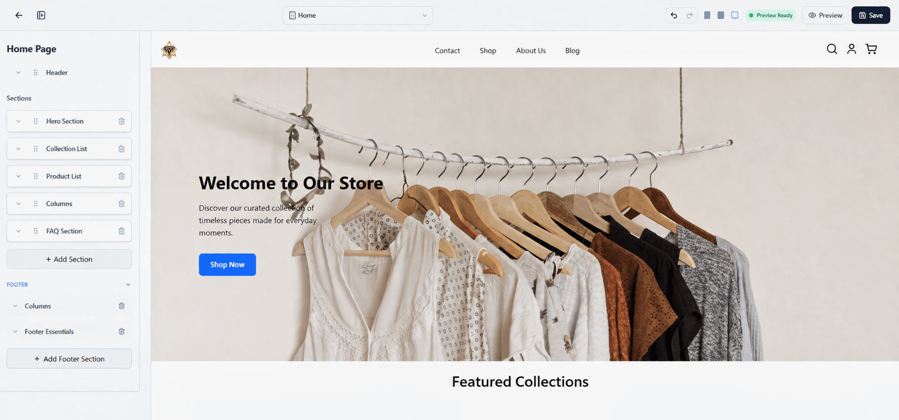 Theme Editor Mockup